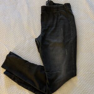 HUE Faded/distressed Black Leggings